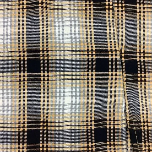 Urban Outfitters Women S Mini Skirt Plaid Mid Rise Yellow Black Gray Stretch - Picture 7 of 9